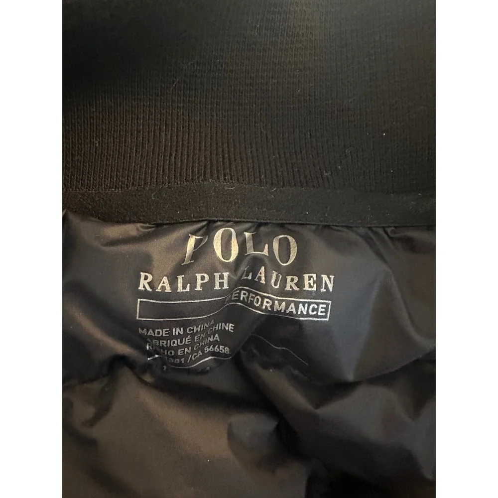 Polo Ralph Lauren Men's Black Hybrid Quilted Performance Bomber Jacket Size M